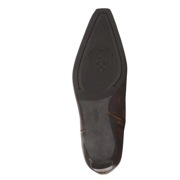 Vince Camuto Avriah Wide Calf Knee High Boots Women's 6.5 Dark Caramel Leather - Picture 5 of 7